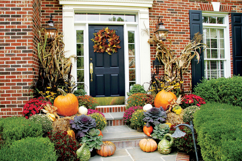DIY Fall Front Door Decorating